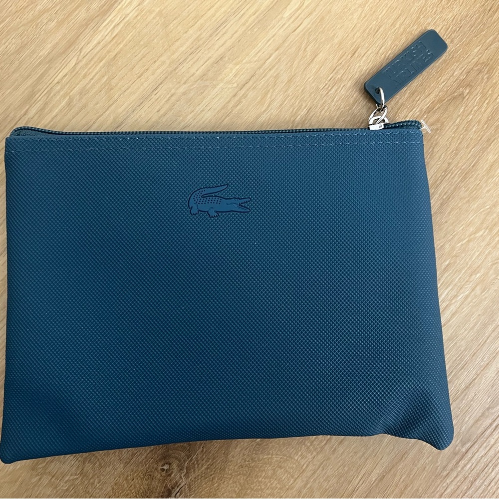 NEW Lacoste Dark Teal travel pouch